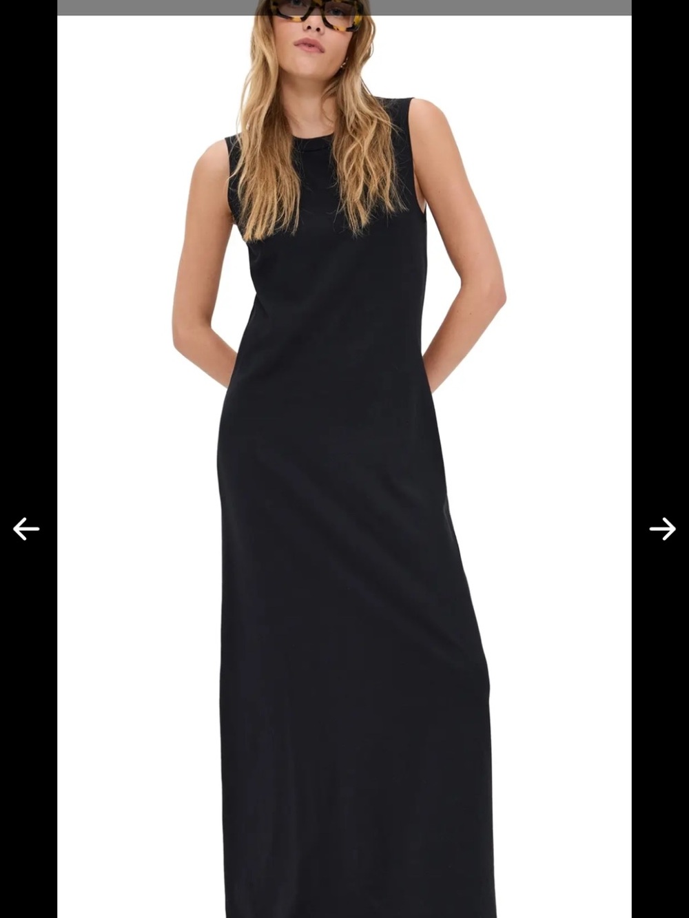 Leset Margo Sleeveless Maxi Dress in Black
